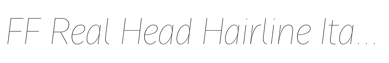 FF Real Head Hairline Italic